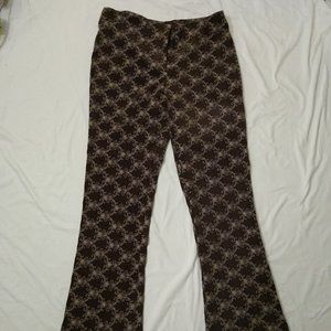 Brown & gold pants w/ embroidered pattern🤎💛